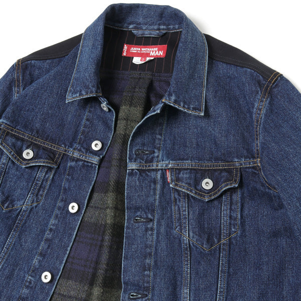 綿デニム×ウールツイルチェック Levi's Wネーム J201 (WF-J201-051