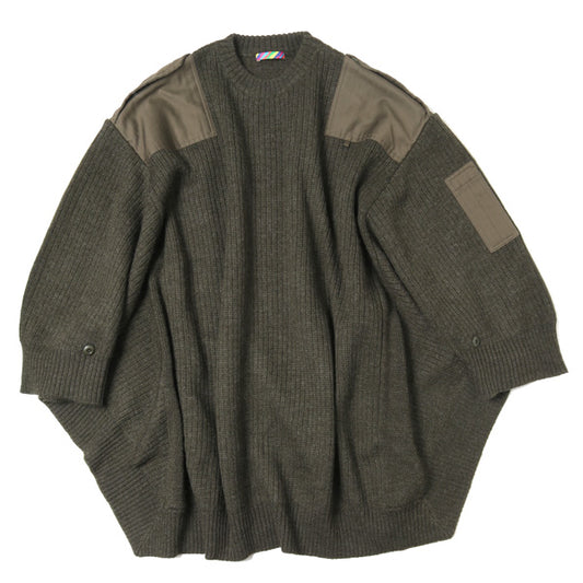 MILITARY KNIT PONCHO