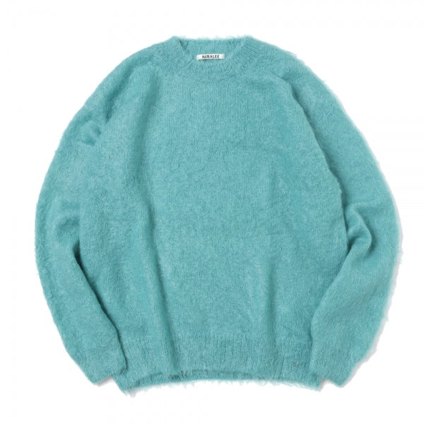 BRUSHED SUPER KID MOHAIR KNIT P/O