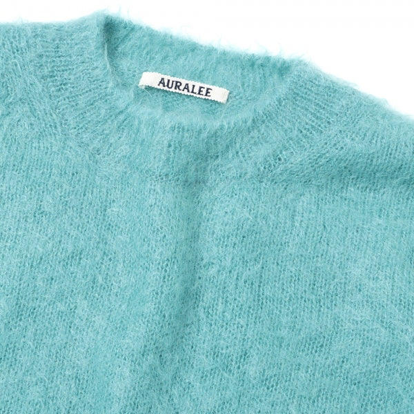 BRUSHED SUPER KID MOHAIR KNIT P/O