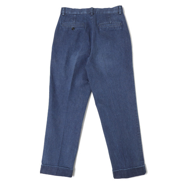 Flat Front Straight Trousers Ozone Wash