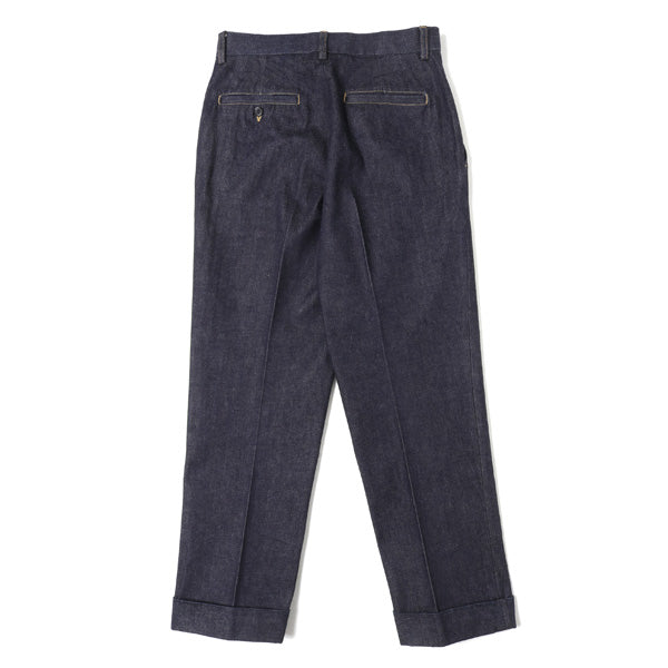 Flat Front Straight Trousers One Wash