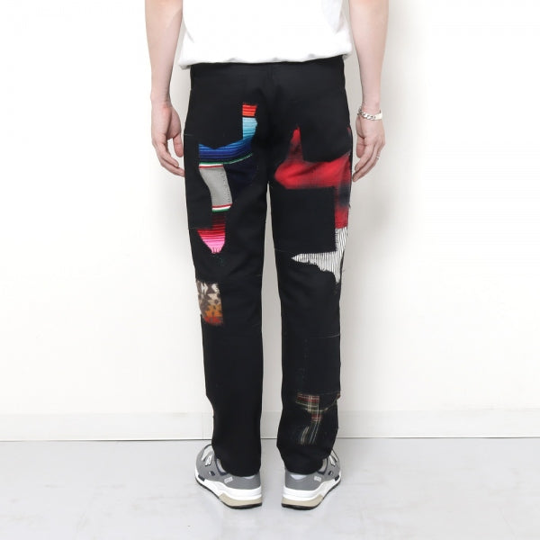 綿セルビッチデニム×多素材MIX PENDLETON Wネーム P012 JUNYA WATANABE MAN PENDLETON 多素材MIXパンツ