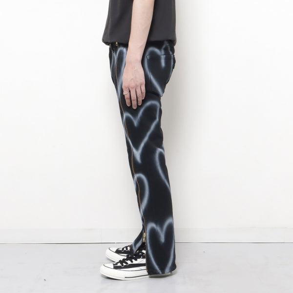 ZIP UP STRETCH DENIM PANTS