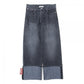 RECYCLE DENIM LOW-RISE DENIM PANTS