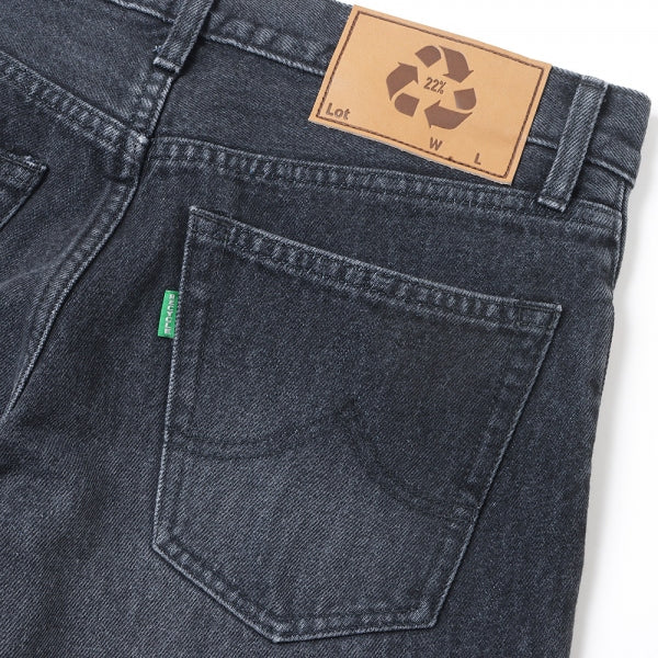 RECYCLE DENIM LOW-RISE DENIM PANTS