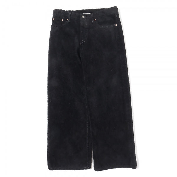 FUZZY LOW-RISE BUGGY PANTS