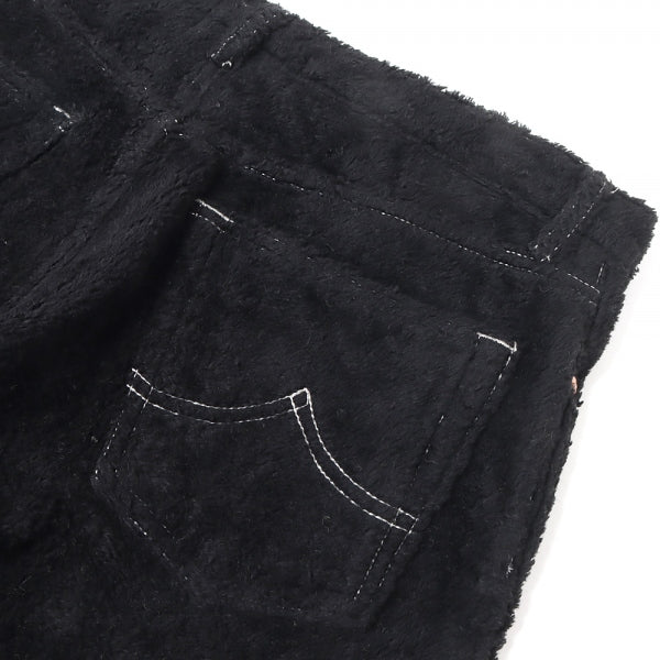 FUZZY LOW-RISE BUGGY PANTS