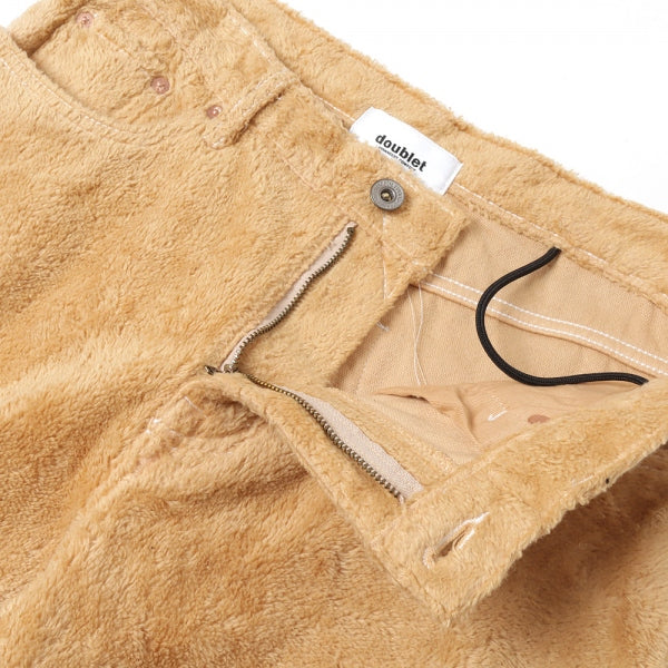 FUZZY LOW-RISE BUGGY PANTS