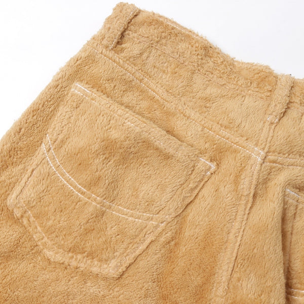 FUZZY LOW-RISE BUGGY PANTS