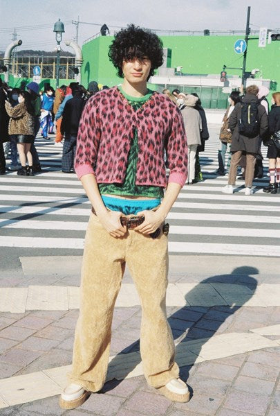 FUZZY LOW-RISE BUGGY PANTS
