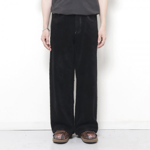 FUZZY LOW-RISE BUGGY PANTS