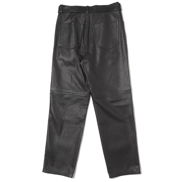 GOAT LEATHER BELTED 5P PANTS