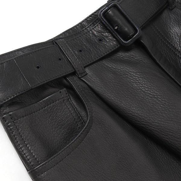 AURALEE 20SS LAMB LEATHER SHORTS ナッパラン加工 ラム レザー