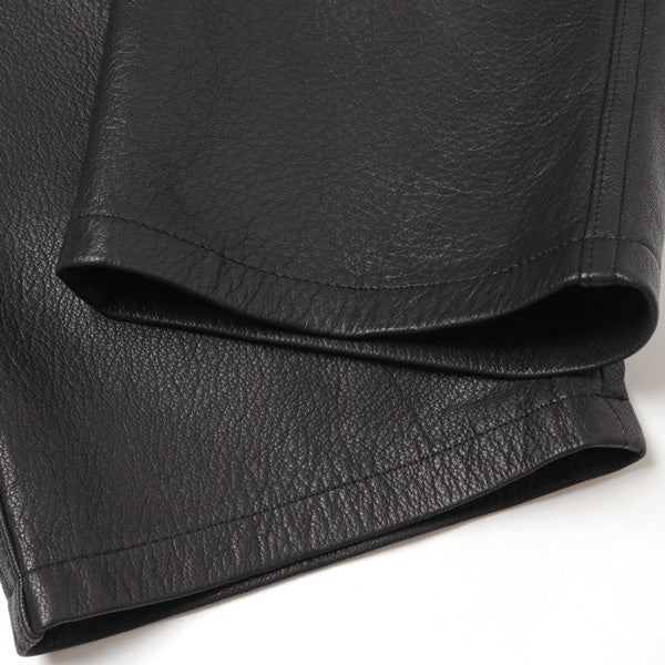 GOAT LEATHER BELTED 5P PANTS