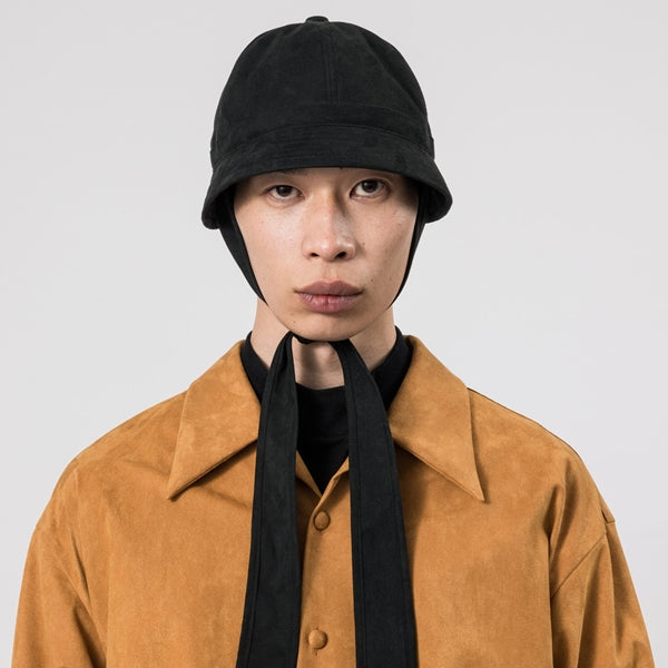 SYNTHETIC LEATHER EAR MUFF HAT