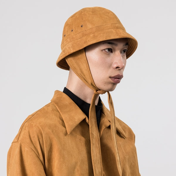 SYNTHETIC LEATHER EAR MUFF HAT