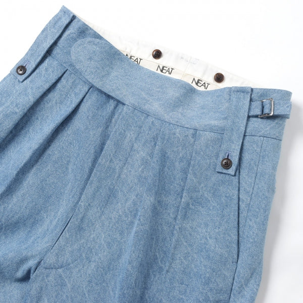 BLEACH WASH DENIM BELTLESS