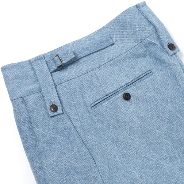 BLEACH WASH DENIM BELTLESS