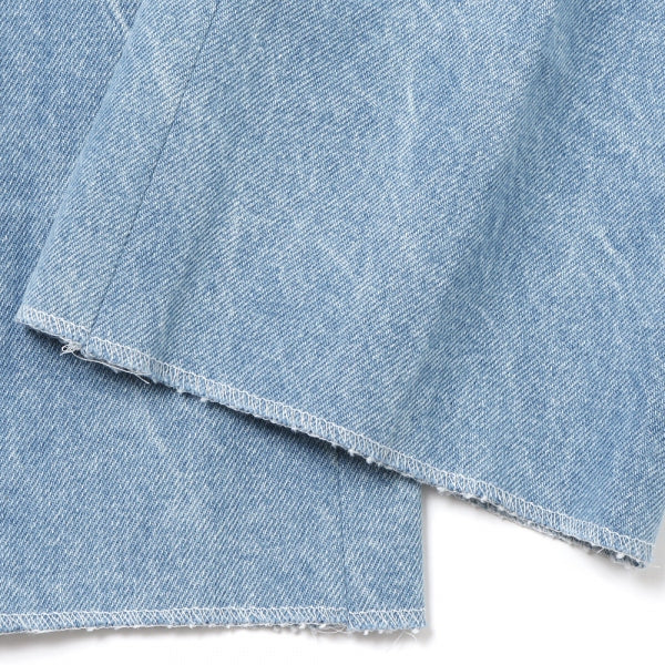 BLEACH WASH DENIM BELTLESS