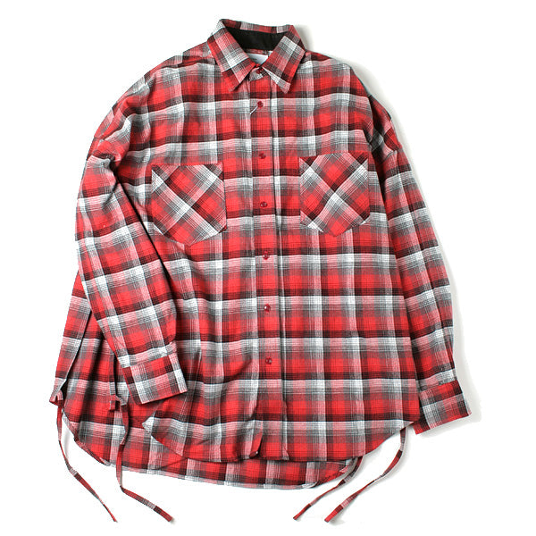 CHECK SLIT BIG SHIRT