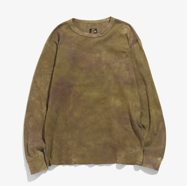 L/S Crew Neck Tee - Cotton Thermal / Uneven Dye