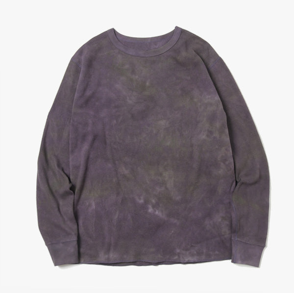 L/S Crew Neck Tee - Cotton Thermal / Uneven Dye