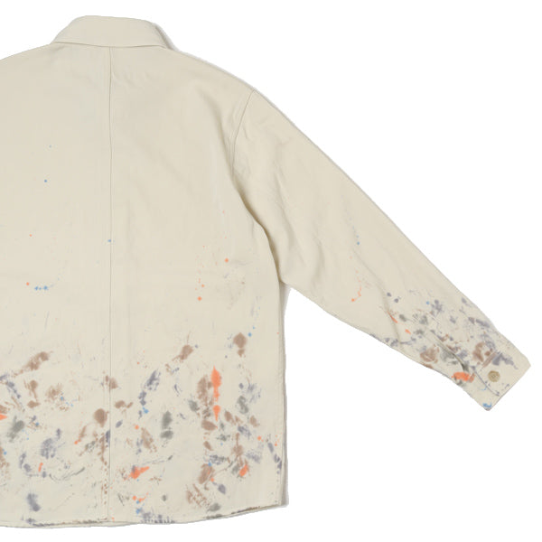 WOOL MAX GABARDINE HAND PAINTED SHIRTS (A20AS01GP) | AURALEE ...