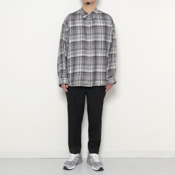 Tencel Check Regular Collar Big Shirt (GM203-50061) | Graphpaper