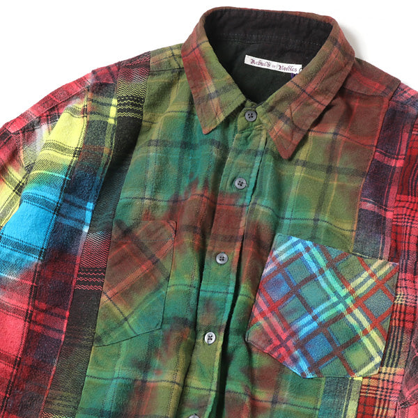 Flannel Shirt - 7 Cuts Wide Shirt / Tie Dye