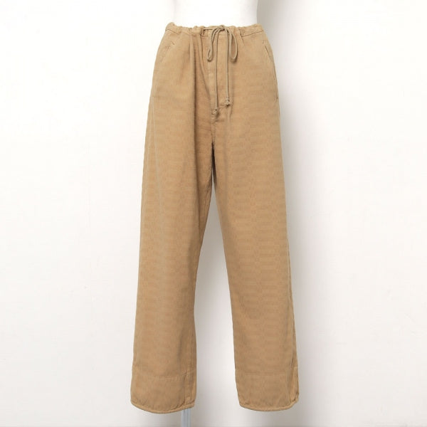 Quilted Stitching Corded Pants