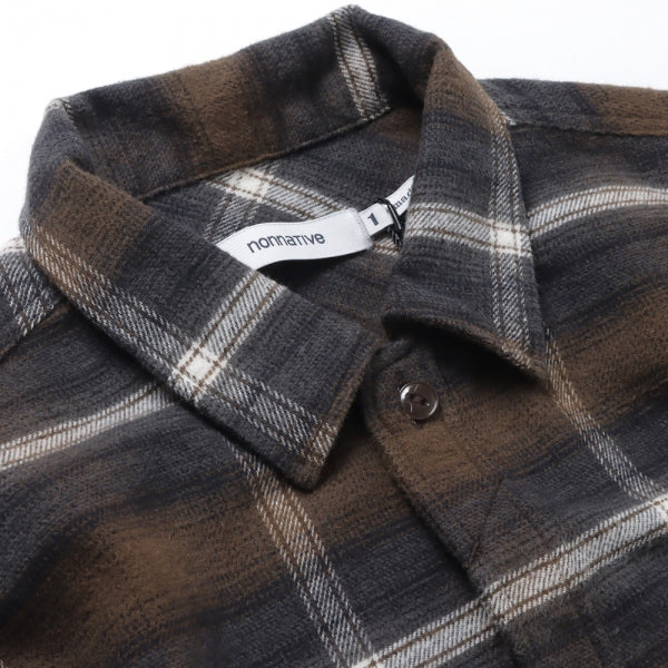 WORKER L/S SHIRT COTTON TWILL OMBRE PLAID