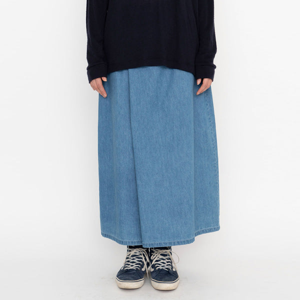 Light Denim Wrap Skirt