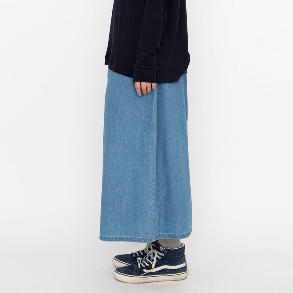 Light Denim Wrap Skirt