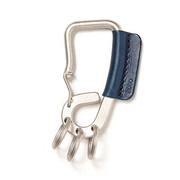 CARABINER KEY RING OILED COW LEATHER