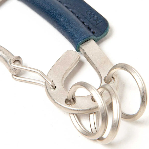 CARABINER KEY RING OILED COW LEATHER