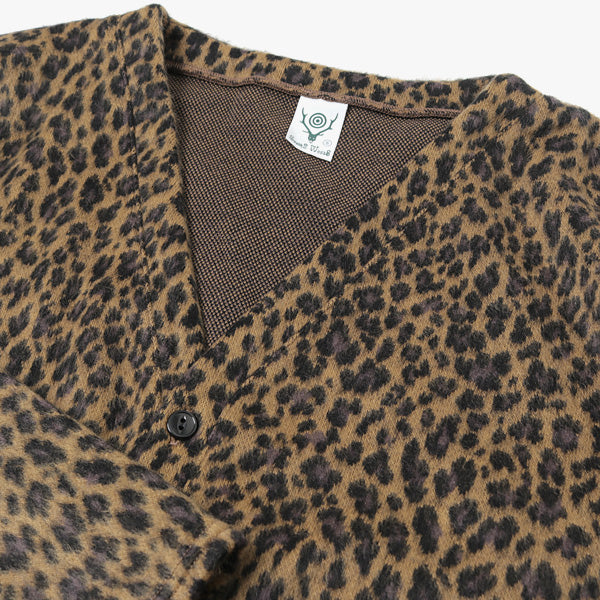 S.S. V Neck Cardigan - Ac/W/Pe Shaggy Jq. (JO839) | South2
