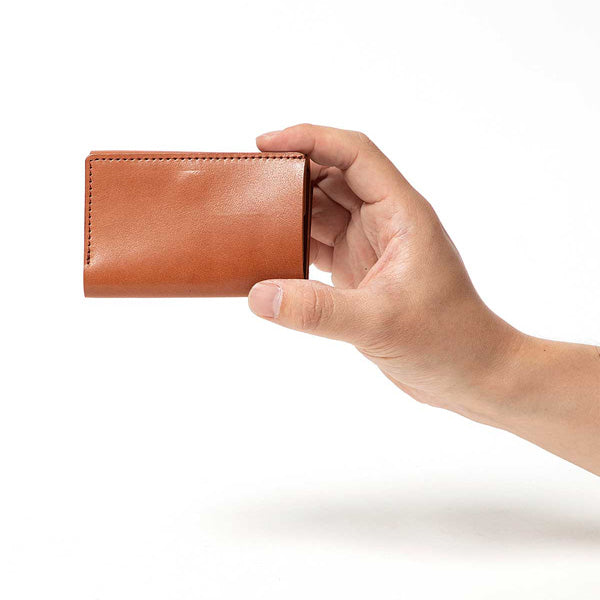 TRIFOLD COMPACT WALLET OILED COW LEATHER