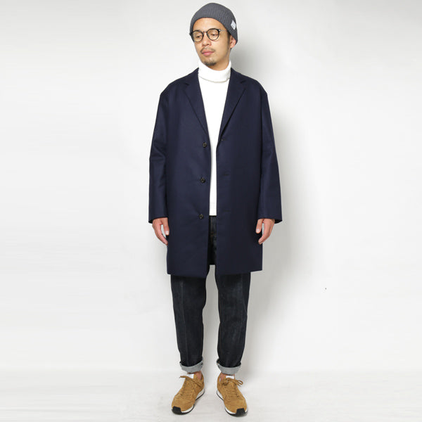 MINIMALIST COAT ORGANIC WOOL FLANNEL