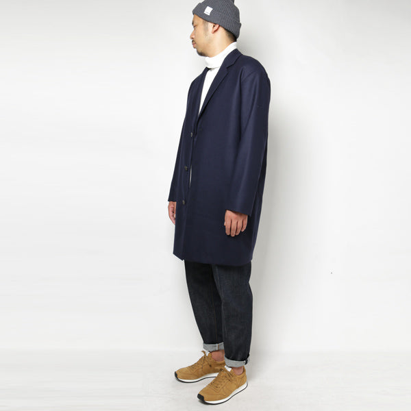 MINIMALIST COAT ORGANIC WOOL FLANNEL