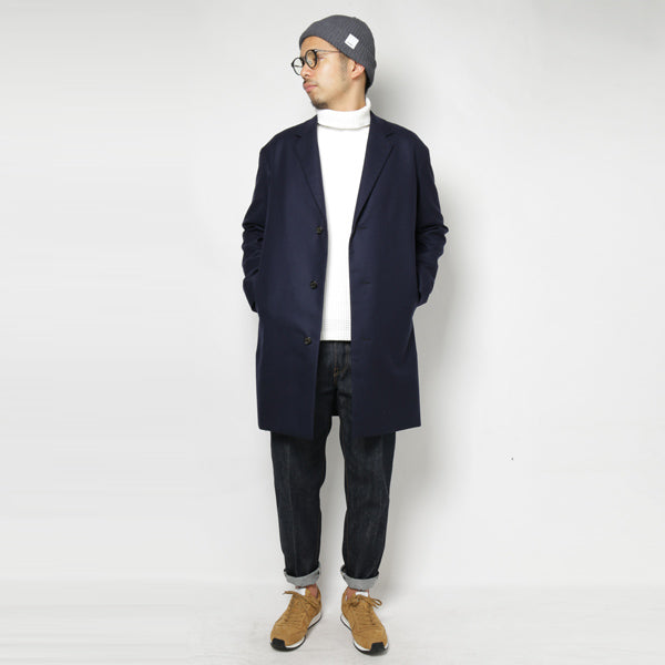 MINIMALIST COAT ORGANIC WOOL FLANNEL