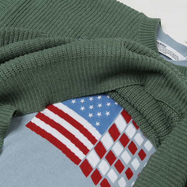 Layered Damage Knit