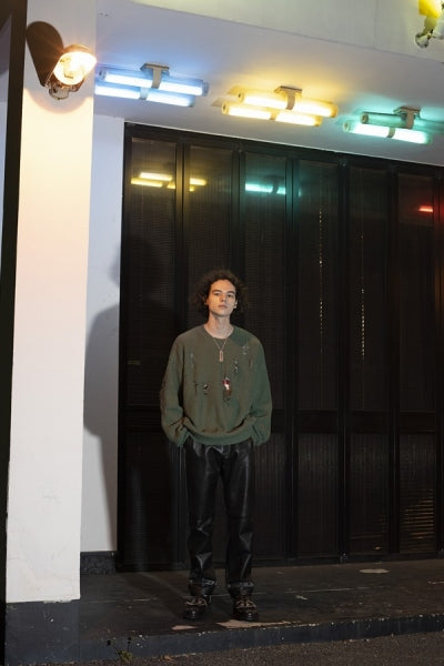 Layered Damage Knit
