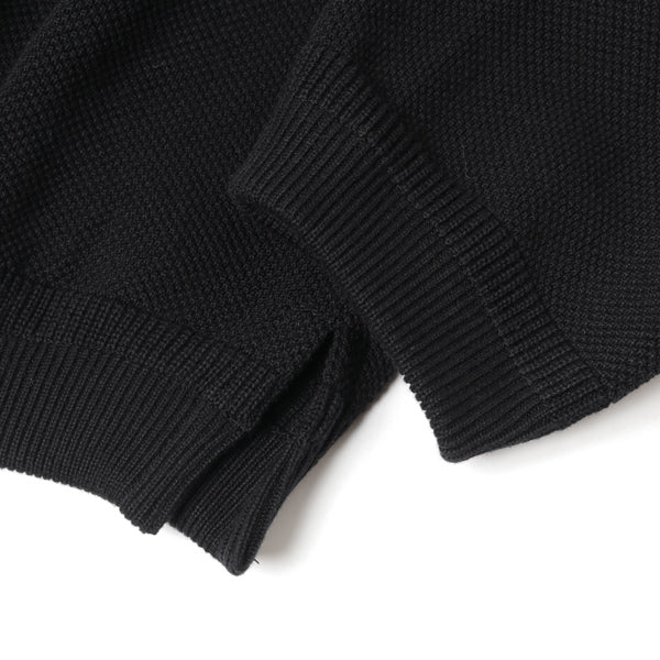 Moss stitch crew slit