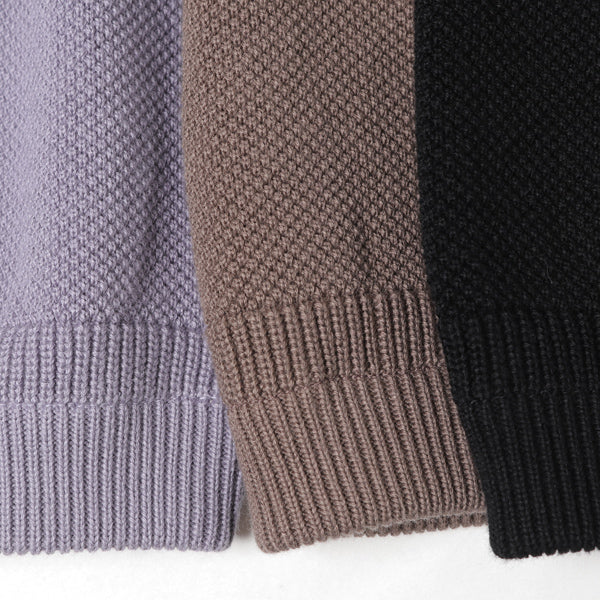 Moss stitch crew slit