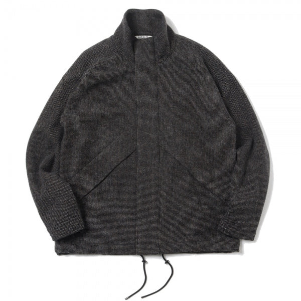 WOOL HAIRLINE LIGHT TWEED ZIP BLOUSON