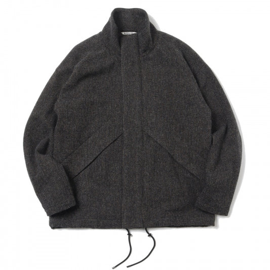 WOOL HAIRLINE LIGHT TWEED ZIP BLOUSON