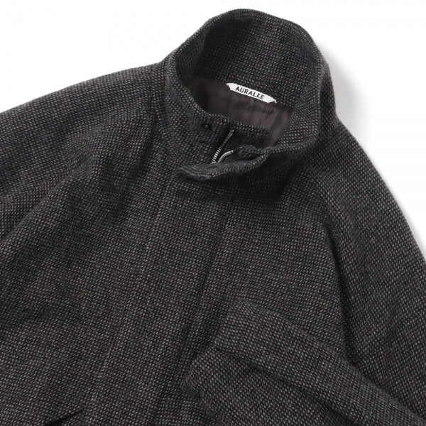 WOOL HAIRLINE LIGHT TWEED ZIP BLOUSON