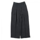 PLEATED WIDE TROUSERS ORGANIC WOOL TAXEED CLOTH