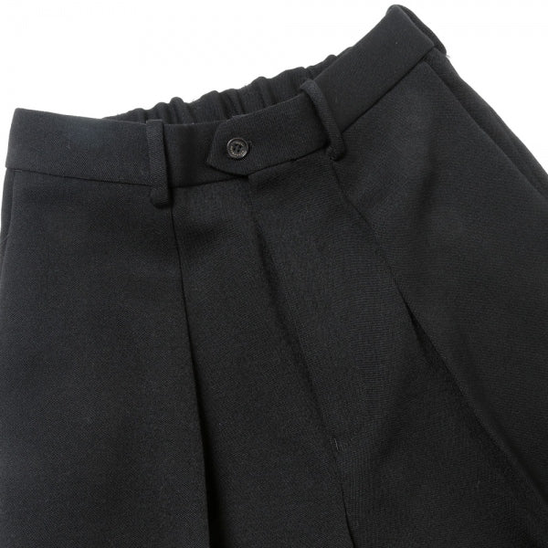 PLEATED WIDE TROUSERS ORGANIC WOOL TAXEED CLOTH